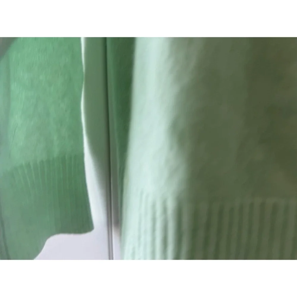 Charter Club 100% Cashmere Mint Green Quarter Zip Sweater Size L - Picture 8 of 10